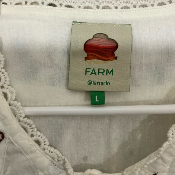 Farm Rio Macaw Cross Stitch Embroidered Mini Cotton Dress Size Large - Picture 12 of 13